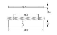 Bản vẽ Kệ Dưới Gương Nhập khẩu Đức GROHE 40965DL1