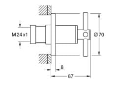 Bản vẽ Van Điều Khiển Nhập Khẩu Đức Grohe 19069DA3