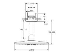 Bản vẽ Bát Sen Tắm Gắn Trần Đức Grohe 26481AL0