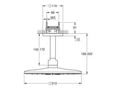 Bản vẽ Bát Sen Tắm Gắn Trần Đức Grohe 26481AL0