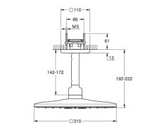 Bản vẽ Bát Sen Tắm Gắn Trần Đức Grohe 26481DL0