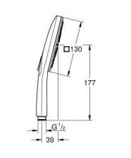 Bản vẽ Tay Sen Tắm Nhập Khẩu Đức Grohe 26582A00