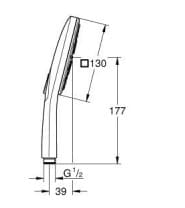 Bản vẽ Tay Sen Tắm Nhập Khẩu Đức Grohe 26582GN0