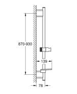 Bản vẽ Thanh Trượt Sen Kèm Gác Sen Đức Grohe 26603BE0