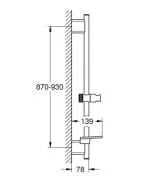 Bản vẽ Thanh Trượt Sen Kèm Gác Sen Đức Grohe 26603BE0
