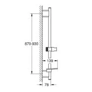 Bản vẽ Thanh Trượt Sen Kèm Gác Sen Đức Grohe 26603DA0