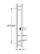 Bản vẽ Thanh Trượt Sen Kèm Gác Sen Đức Grohe 26603DL0