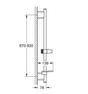 Bản vẽ Thanh Trượt Sen Kèm Gác Sen Đức Grohe 26603GN0