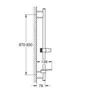 Bản vẽ Thanh Trượt Sen Kèm Gác Sen Đức Grohe 26603GN0