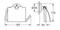 Bản vẽ Móc Giấy Vệ Sinh Nhập Khẩu Đức Grohe 40367DL1