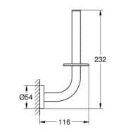 Bản vẽ Móc Giấy Vệ Sinh Nhập Khẩu Đức Grohe 40385DL1