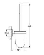 Bản vẽ Giá Chổi Tolet Nhập Khẩu Đức Grohe 40374DL1