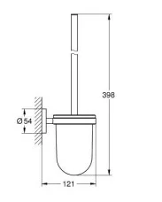 Bản vẽ Giá Chổi Tolet Nhập Khẩu Đức Grohe 40374DL1