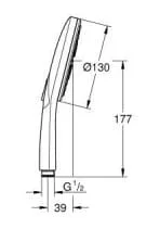 Bản vẽ Tay Sen Tắm Nhập Khẩu Đức Grohe 26574A00