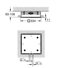 Bản vẽ Bát Sen Tắm Gắn Trần Đức Grohe 26733000