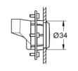 Bản vẽ Bát Sen Tắm Gắn Trần Đức Grohe 26737000