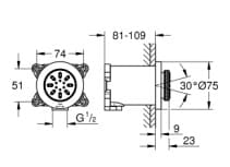 Bát Sen Tắm Gắn Trần Đức Grohe 26801EN0