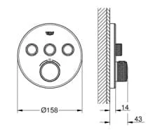 Bản vẽ Mặt Nạ Sen Âm Tường Đức Grohe 29904LS0