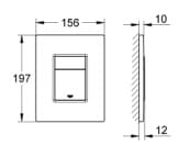 Bản vẽ Mặt Nút Nhấn Xả Bồn Cầu Nhập Khẩu Đức Grohe 38732AL0
