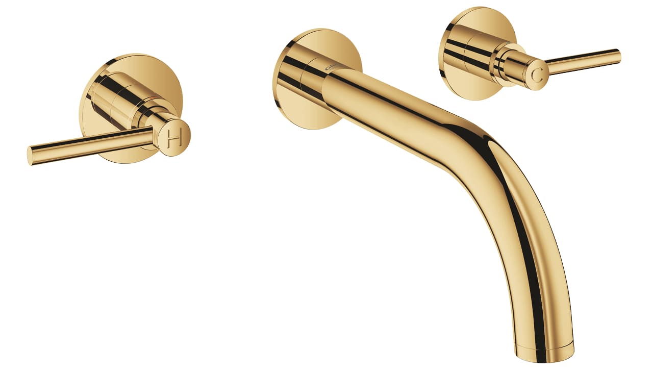 Vòi Chậu Lavabo Nóng Lạnh Gắn Tường Đức Grohe 20169GL3