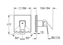 Bản vẽ Mặt Nạ Sen Âm Tường Đức Grohe 24061000