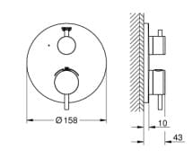Mặt Nạ Sen Âm Tường Đức Grohe 24134GL3
