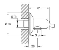 Bản vẽ Gác Sen Nhập Khẩu Đức Grohe 26333000
