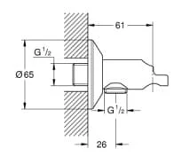 Bản vẽ Gác Sen Nhập Khẩu Đức Grohe 26333000