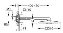 Bản vẽ Bát Sen Tắm Gắn Tường Đức Grohe 26479GL0