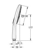 Bản vẽ Tay Sen Tắm Nhập Khẩu Đức Grohe 26582ALC