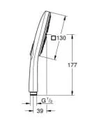 Bản vẽ Tay Sen Tắm Nhập Khẩu Đức Grohe 26582ALC