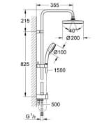 Bản vẽ Sen Cây Đứng Nhập Khẩu Đức Grohe 27394000