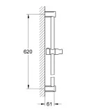 Bản vẽ Thanh Trượt Sen Kèm Gác Sen Đức Grohe 27521GL0