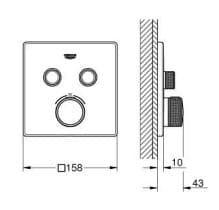 Bản vẽ Mặt Nạ Sen Âm Tường Đức Grohe 29124GN0