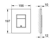 Bản vẽ Mặt Nút Nhấn Xả Bồn Cầu Nhập Khẩu Đức Grohe 38732A00