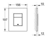 Bản vẽ Mặt Nút Nhấn Xả Bồn Cầu Nhập Khẩu Đức Grohe 38732DA0