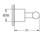 Bản vẽ Móc Áo Nhập Khẩu Đức Grohe 40312DC3