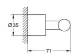 Móc Áo Nhập Khẩu Đức Grohe 40312EN3