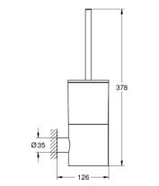 Bản vẽ Giá Chổi Tolet Nhập Khẩu Đức Grohe 40314DC3