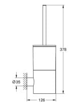 Bản vẽ Giá Chổi Tolet Nhập Khẩu Đức Grohe 40314EN3