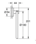 Bản vẽ Vòng Treo Khăn Nhập Khẩu Đức Grohe 40365AL1