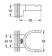 Bản vẽ Móc Áo Nhập Khẩu Đức Grohe 41049DA0