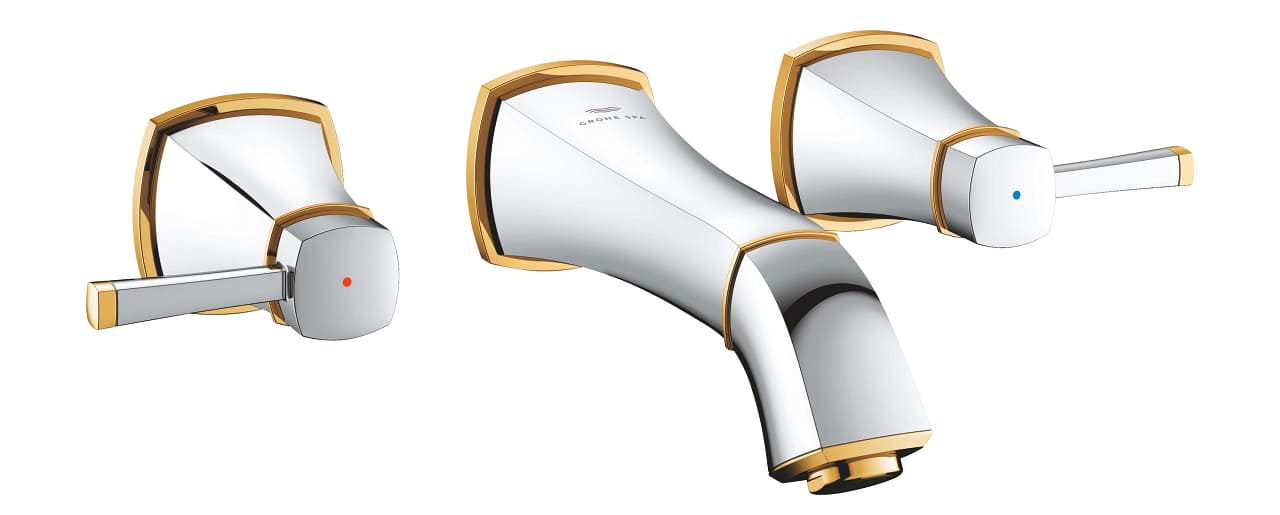 Vòi Chậu Lavabo Nóng Lạnh Gắn Tường Đức Grohe 20622IG0