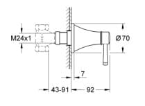 Bản vẽ Bản vẽ Mặt Nạ Sen Âm Tường Đức Grohe 29420IG0