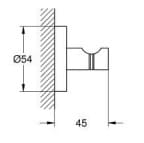 Bản vẽ Móc Áo Nhập Khẩu Đức Grohe 40364A01