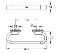 Bản vẽ Thanh Vịn Cho Người Khuyết Tât Đức Grohe 41064DA0