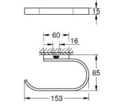 Bản vẽ Móc Giấy Vệ Sinh Nhập Khẩu Đức Grohe 41068DA0