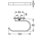 Bản vẽ Móc Giấy Vệ Sinh Nhập Khẩu Đức Grohe 41068DA0