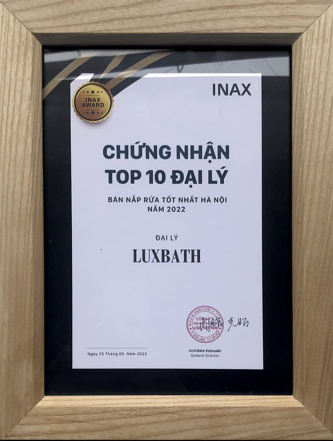 Luxbath được Inax vinh danh là đại lý bán nắp rửa tốt nhất tại Hà Nội
