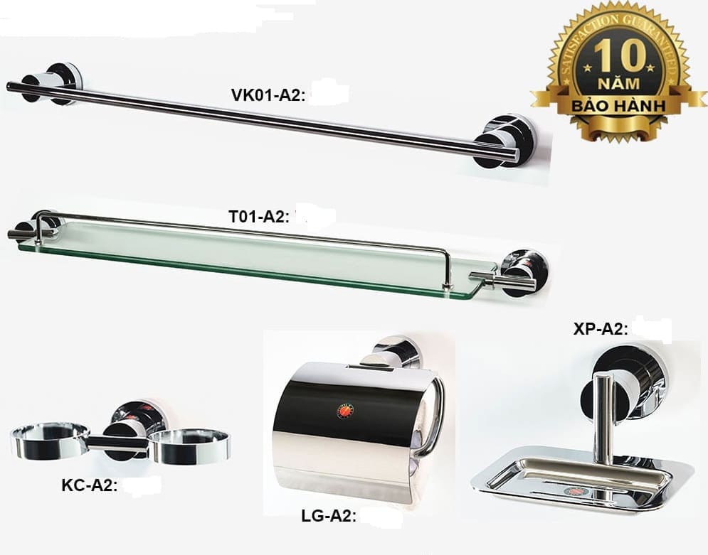 Bộ Phụ Kiện inox 304 5 món ARCHI A02